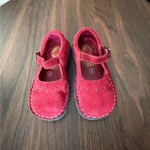 Vintage Red Goose Children’s Shoes – Red Suede Mary Janes – Size 8